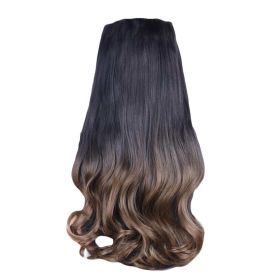 One-piece Gradient Clip-on Hair Extensions Hairpieces 5 Clips 20"