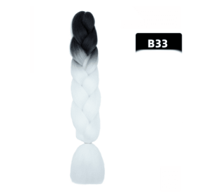 Color Big Braid African Chemical Fiber High Temperature Silk Wig Gradient (Option: B33)