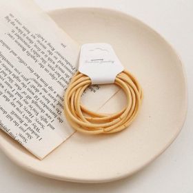 Morandi Color Hair Tie Female Korean Student High-Stretch Macaron Tie Hair Rope (Color: Yellow)
