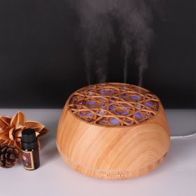 Four-Hole Misting Aroma Diffuser, Three-Dimensional Aromatherapy Humidifier (Option: Dark wood-UK)