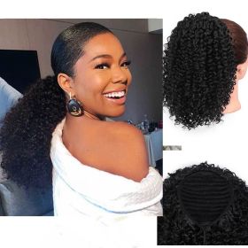 European and American wig chemical fiber fluffy ponytail (Option: 1B-14inch)