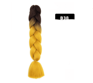 Color Big Braid African Chemical Fiber High Temperature Silk Wig Gradient (Option: B38)