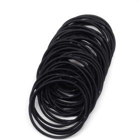100Pcs Black Elastic Hair Bands Ponytail Holder Head Rope Ties Hats Hair Styling Kids Girl Accessories Scrunchie (Option: 60PCS)