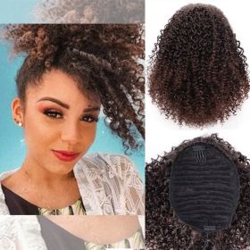 European and American wig chemical fiber fluffy ponytail (Option: 1B33-14inch)