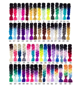 Black wig plaits colored gradient large plaits jumbo braid high heat silk (Option: 13)