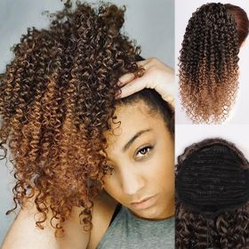European and American wig chemical fiber fluffy ponytail (Option: 1B30-14inch)