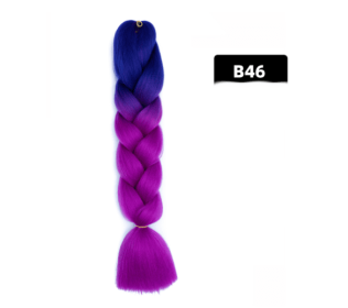 Color Big Braid African Chemical Fiber High Temperature Silk Wig Gradient (Option: B46)