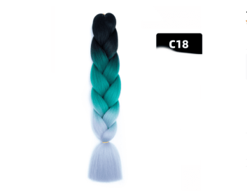 Color Big Braid African Chemical Fiber High Temperature Silk Wig Gradient (Option: C18)
