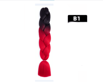 Color Big Braid African Chemical Fiber High Temperature Silk Wig Gradient (Option: B1)