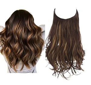 Wig Female Extension Chemical Fiber Long Curly Hair Matte High-temperature Fiber Fishing Thread Wig Set (Option: NO.4BH27-22inch)