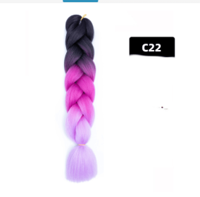 Color Big Braid African Chemical Fiber High Temperature Silk Wig Gradient (Option: C22)