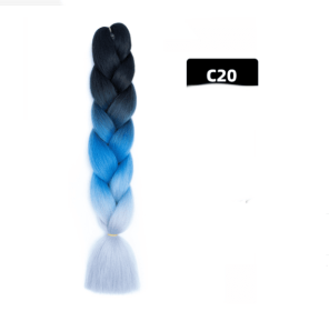 Color Big Braid African Chemical Fiber High Temperature Silk Wig Gradient (Option: C20)