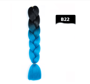 Color Big Braid African Chemical Fiber High Temperature Silk Wig Gradient (Option: B22)
