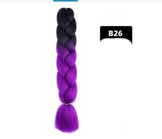 Color Big Braid African Chemical Fiber High Temperature Silk Wig Gradient (Option: B26)
