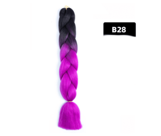 Color Big Braid African Chemical Fiber High Temperature Silk Wig Gradient (Option: B28)