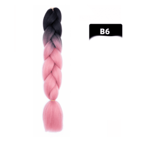 Color Big Braid African Chemical Fiber High Temperature Silk Wig Gradient (Option: B6)