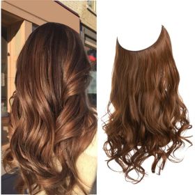 Wig Female Extension Chemical Fiber Long Curly Hair Matte High-temperature Fiber Fishing Thread Wig Set (Option: NO.30-18inch)