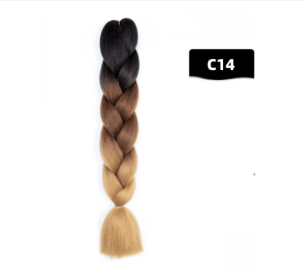Color Big Braid African Chemical Fiber High Temperature Silk Wig Gradient (Option: C14)