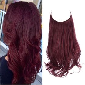Wig Female Extension Chemical Fiber Long Curly Hair Matte High-temperature Fiber Fishing Thread Wig Set (Option: No.118-22inch)