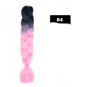 Color Big Braid African Chemical Fiber High Temperature Silk Wig Gradient (Option: B4)