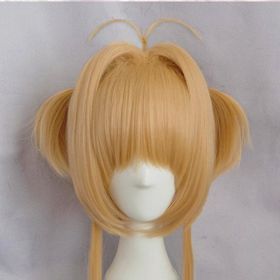 Male And Female Simulation Scalp Top Cosplay Wig (Option: Gold-3 Style)