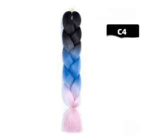 Color Big Braid African Chemical Fiber High Temperature Silk Wig Gradient (Option: C4)
