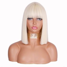 Short Straight Bangs Chemical Fiber Wig (Option: 613)