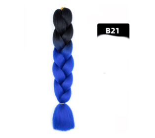 Color Big Braid African Chemical Fiber High Temperature Silk Wig Gradient (Option: B21)