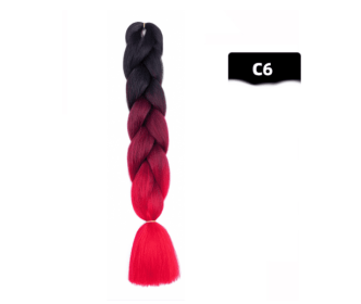 Color Big Braid African Chemical Fiber High Temperature Silk Wig Gradient (Option: C6)