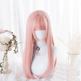 Princess Cherolita Mid-length Straight Lolita Wig (Option: Peach pink)