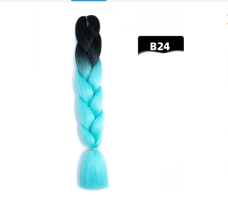 Color Big Braid African Chemical Fiber High Temperature Silk Wig Gradient (Option: B24)