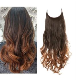 Wig Female Extension Chemical Fiber Long Curly Hair Matte High-temperature Fiber Fishing Thread Wig Set (Option: No.6T30-16inch)