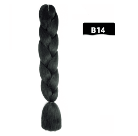 Color Big Braid African Chemical Fiber High Temperature Silk Wig Gradient (Option: B14)