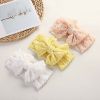 Baby Solid Color Elastic Handmade Big Bow Headband