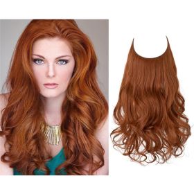 Wig Female Extension Chemical Fiber Long Curly Hair Matte High-temperature Fiber Fishing Thread Wig Set (Option: No.130-18inch)