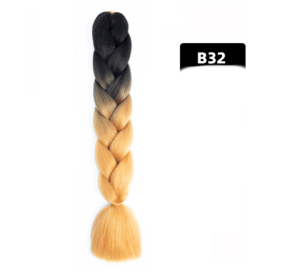 Color Big Braid African Chemical Fiber High Temperature Silk Wig Gradient (Option: B32)