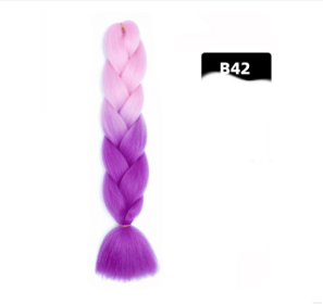 Color Big Braid African Chemical Fiber High Temperature Silk Wig Gradient (Option: B42)