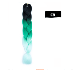 Color Big Braid African Chemical Fiber High Temperature Silk Wig Gradient (Option: C8)